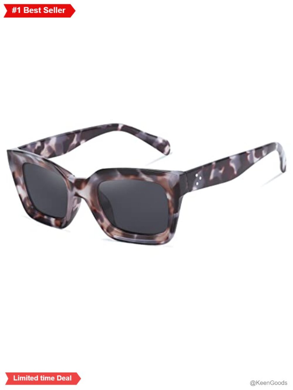 Classic Thick Square Full Frame Sunglasses UV400 Anti Scratch